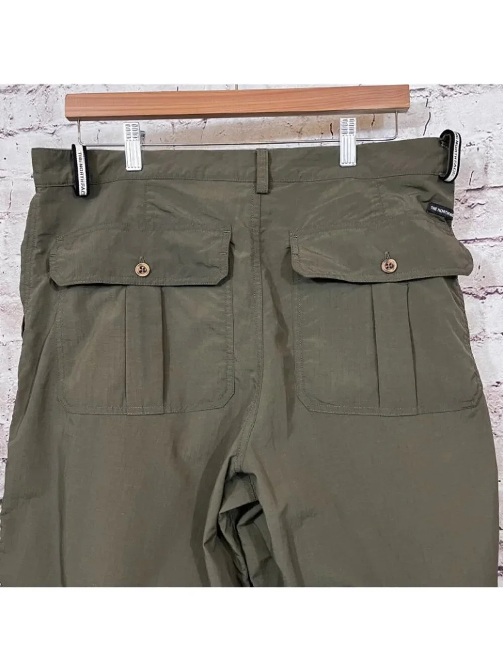 The North Face Green 2 in 1 Convertible Nylon Zip Off Pants
